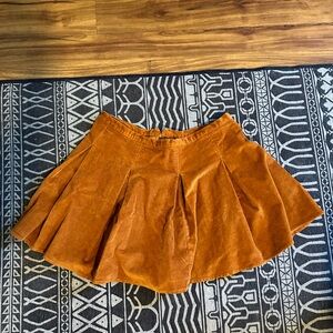 Light brown corduroy mini skirt